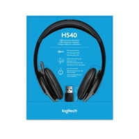 Logitech H540 USB Headset with Noise-Cancelling Mic and On Ear Controls Logitech H540 USB Headset with Noise-Cancelling Mic and On Ear Controls